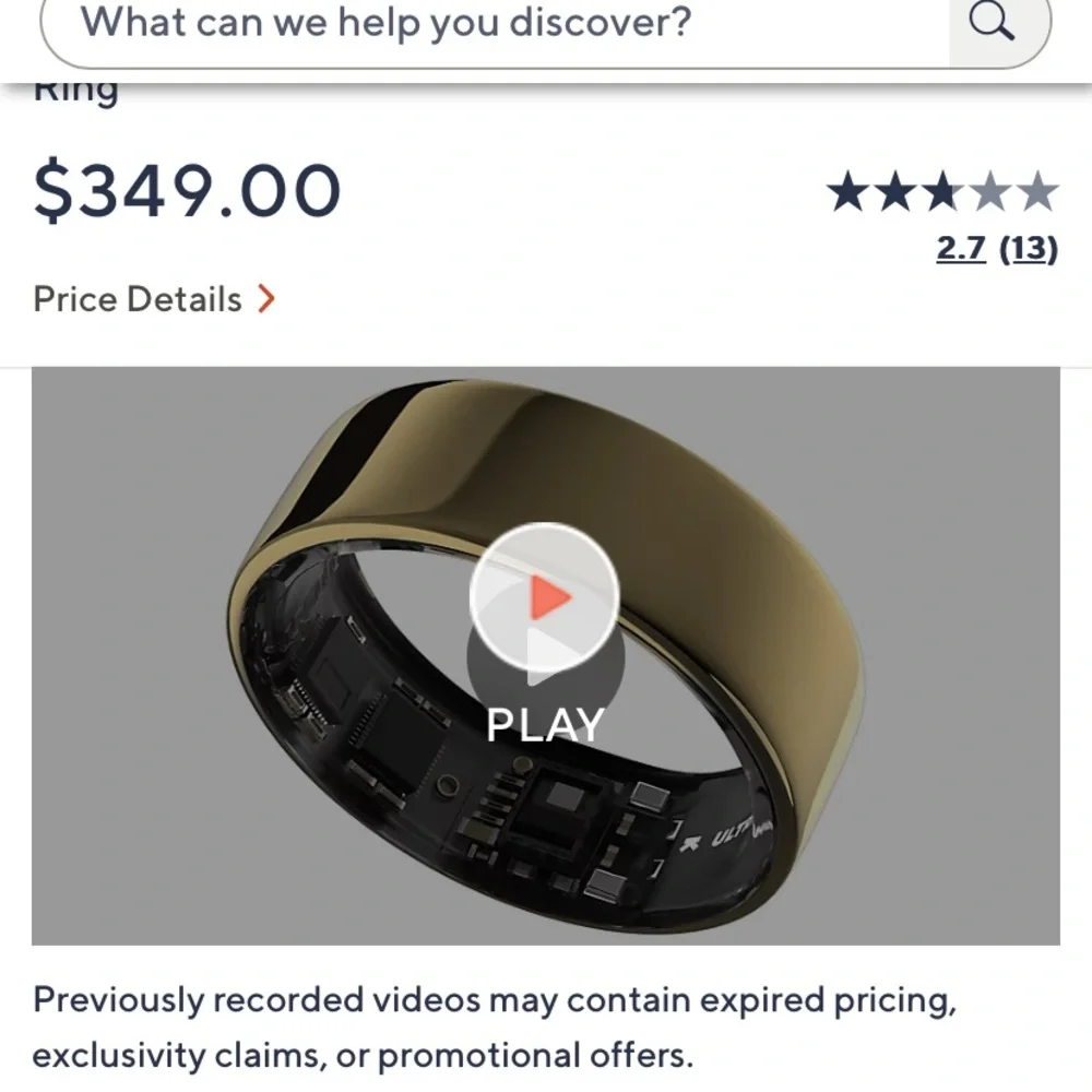 Ultra human Titanium Smart Ring Gold (Brand New!)